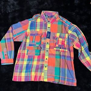 POLO RALPH LAUREN 

MADRAS LONG SLEEVE 
Colorful Plaid Button-Up Shirt